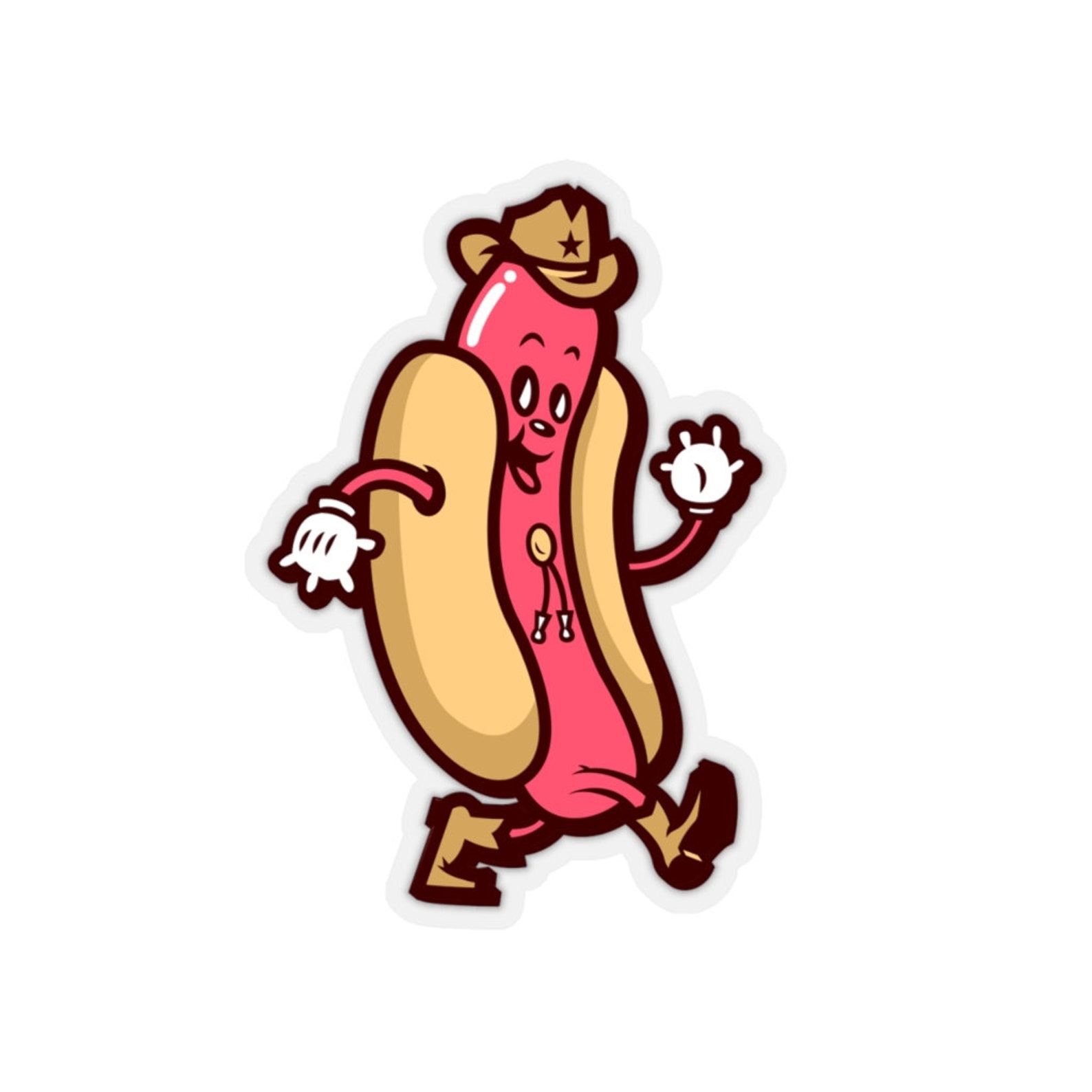 Hot Diggity Dog Stickers Transparent or White Background | Etsy