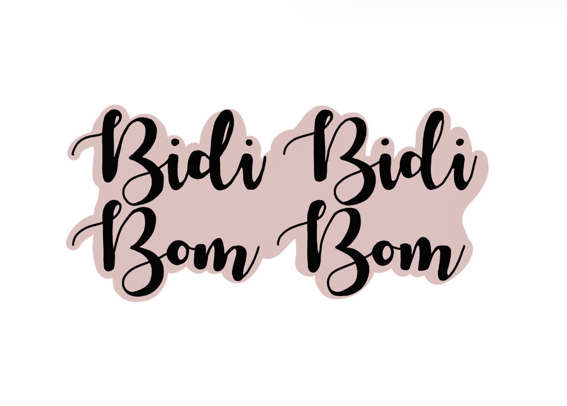 Bidi Bidi Bom Bom Etsy