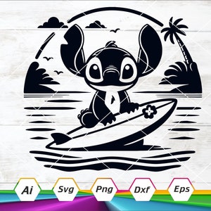Stitch Svg, famille Ohana svg, Stitch Ohana Svg, Ohana signifie famille Svg, fichier de coupe Cricut, téléchargement numérique, Svg, Dxf, Eps, Ai, Png