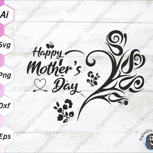 Feliz Día de la Madre SVG, Mejor Mamá SVG, Especial del Día de la Madre, Archivo de Corte Vectorial, Descarga Digital para Cricut, - AI, Eps, Svg. Dxf, Png