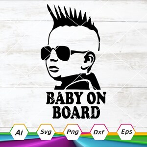 Baby On Board Svg, naklejka Baby on board, naklejka Baby on board, znak Baby car Svg, plik do cięcia Silhouette Cricut, Svg, PNG, Eps, Dxf, Ai
