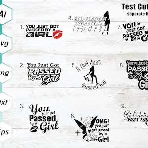 Sie wurden von einem Mädchen svg | Ein Mädchen hat dich einfach |  Mädchen fahren schnell zu | Racing Sticker | Cricut Cut Dateien, Ai, Eps, Dxf, Png, Svg