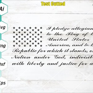 USA Flag Pledge svg, Nine Line Pledge, USA Flag Svg, American Flag Slogan Svg, Cricut cut files, Silhouette cameo, Svg, Png, Ai, Eps, Dxf
