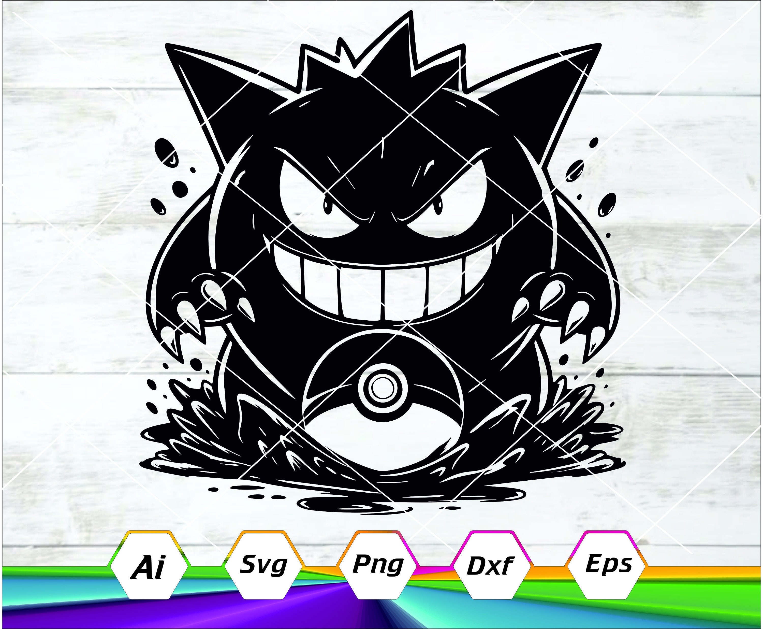 ゲンガー　ポスター Gengar vector - Etsy 日本