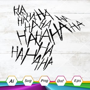 Joker risa Svg, Joker Smile svg, Clown Laugh, Evil Laugh, HAHAHA Svg, Joker Clipart, Descarga digital, Archivo cortado, Dxf, Eps, Ai, Png