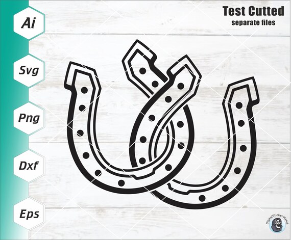Horseshoe Svg Double Horseshoes Svg Good Luck Talisman - Etsy