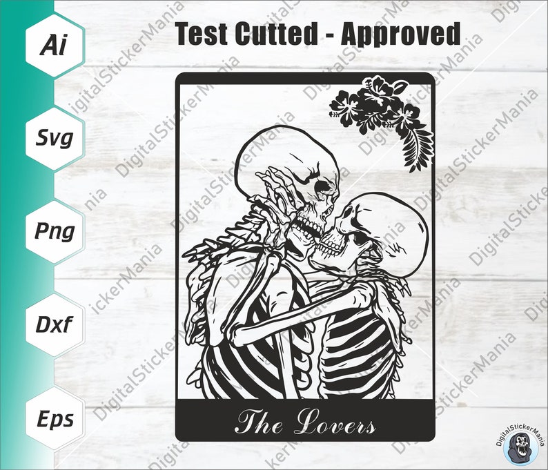 The Lovers Svg Tarot Card Svg Skeleton Love Svg Skull Svg Etsy Singapore