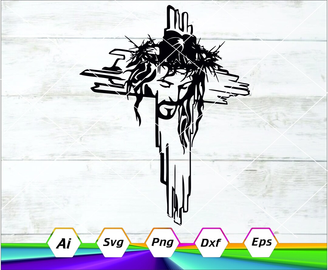 Jesus Crucifix SVG | Jesus Christ on Cross SVG | Religious Christian ...