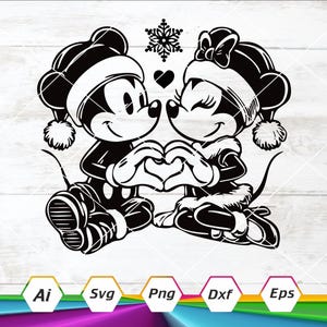 Mikey Mouse Svg, archivo de corte de Minnie Mouse, Navidad de Minnie Mouse, Minnie Mouse Cricut, clipart de Minnie Mouse, Svg, Dxf, Eps, Ai, Png