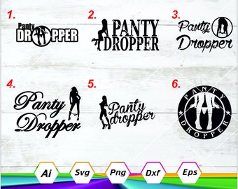 "Panty Dropper" Auto-Aufkleber – Schwarzes Vinyl, 100 Mm, Selbstklebend, Lustiger Spruch