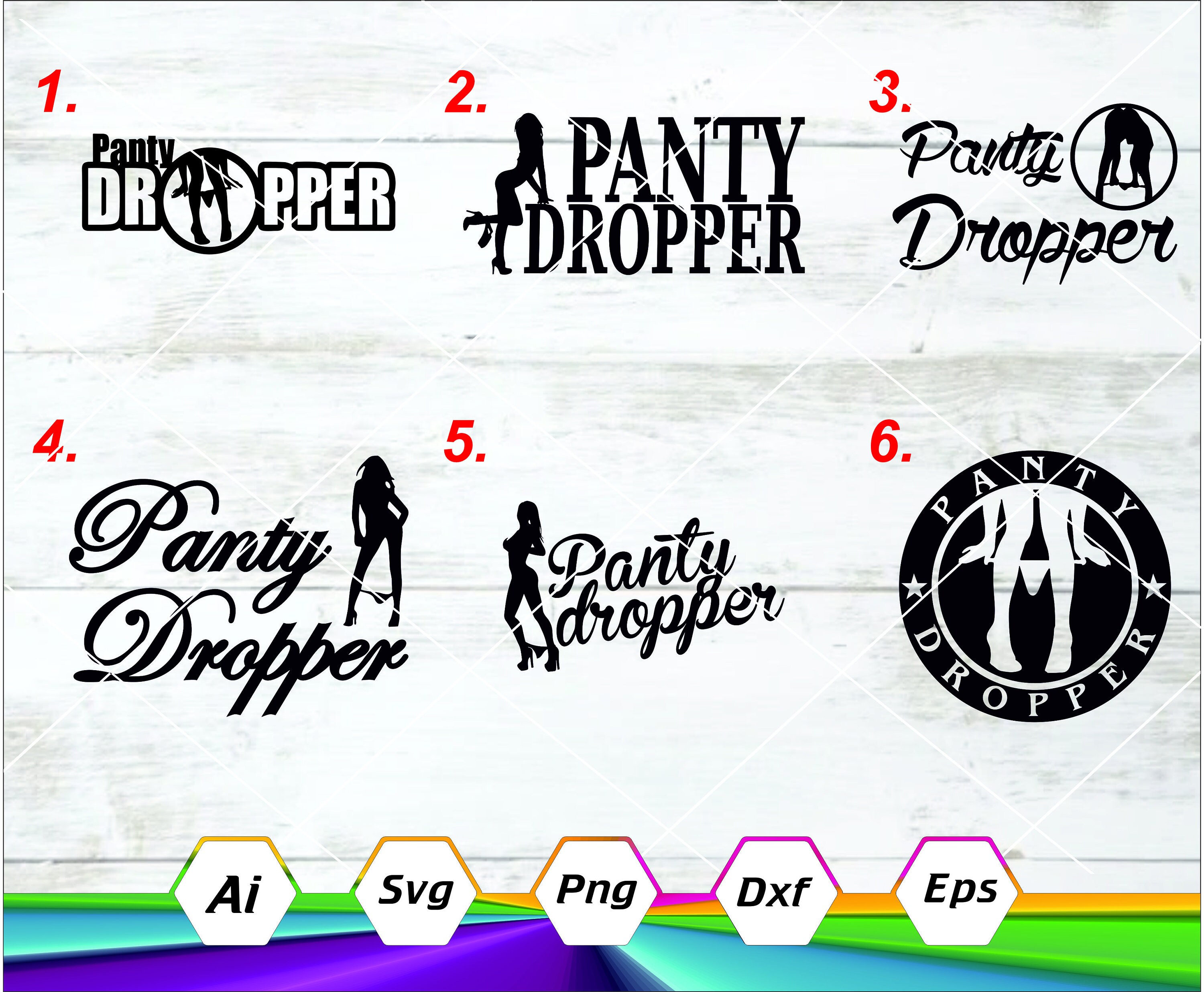 Panty Dropper Bundle Pack Svg Bumper Sticker Svg Car Sticker Etsy