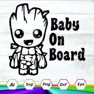 Baby On Board Svg, naklejka Baby on board, naklejka Baby on board, znak Baby car Svg, plik do cięcia Silhouette Cricut, Svg, PNG, Eps, Dxf, Ai