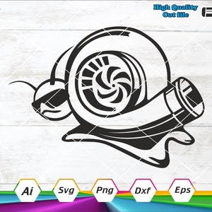 Turbo escargot Svg, Svg autocollant voiture, Svg autocollant voiture, autocollant pour pare-chocs Svg, Cdr, Dxf, Svg, Ai, Plt, sticker, autocollant, vinyle, épingle, Tuning