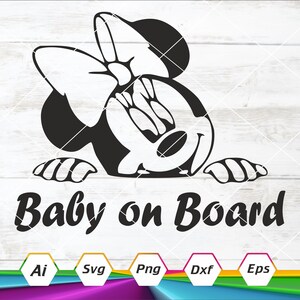 Baby On Board Svg, naklejka Baby on board, naklejka Baby on board, znak Baby car Svg, plik do cięcia Silhouette Cricut, Svg, PNG, Eps, Dxf, Ai