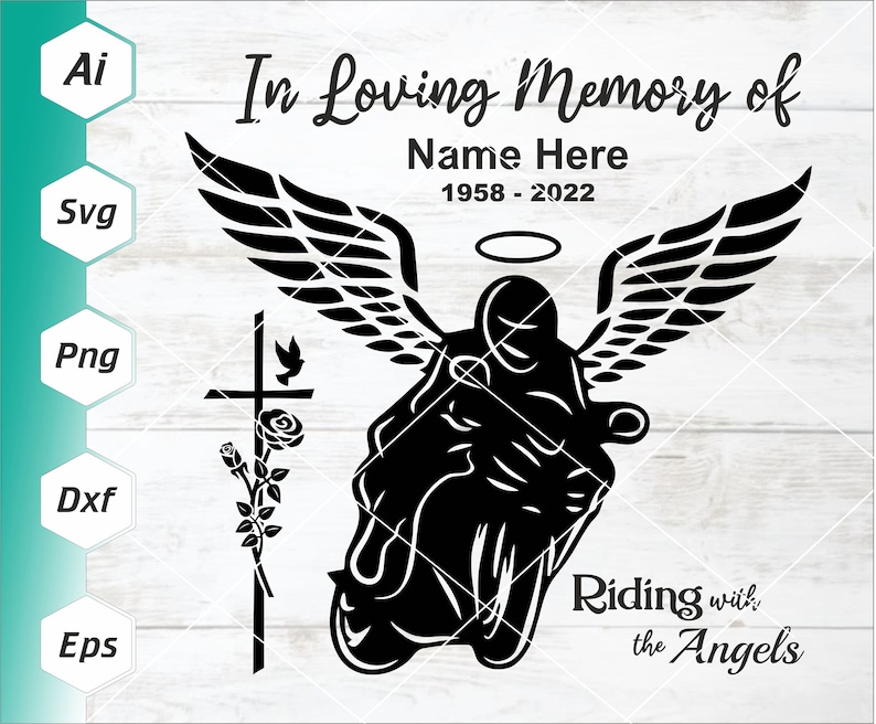 In Loving Memory Biker Memorial Fallen Biker Riding With Etsy Finland
