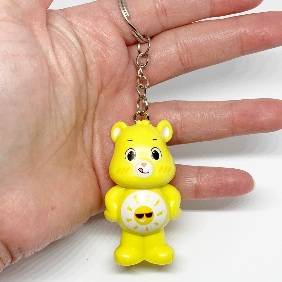 Care Bears Funshine Bear Keychain Etsy