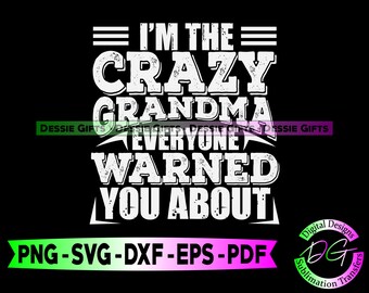 Download Crazy Grandma Svg Etsy