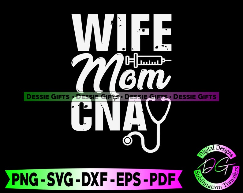 Download Wife Mom Canadian Nurses Association SVG CNA SVG Nurse | Etsy