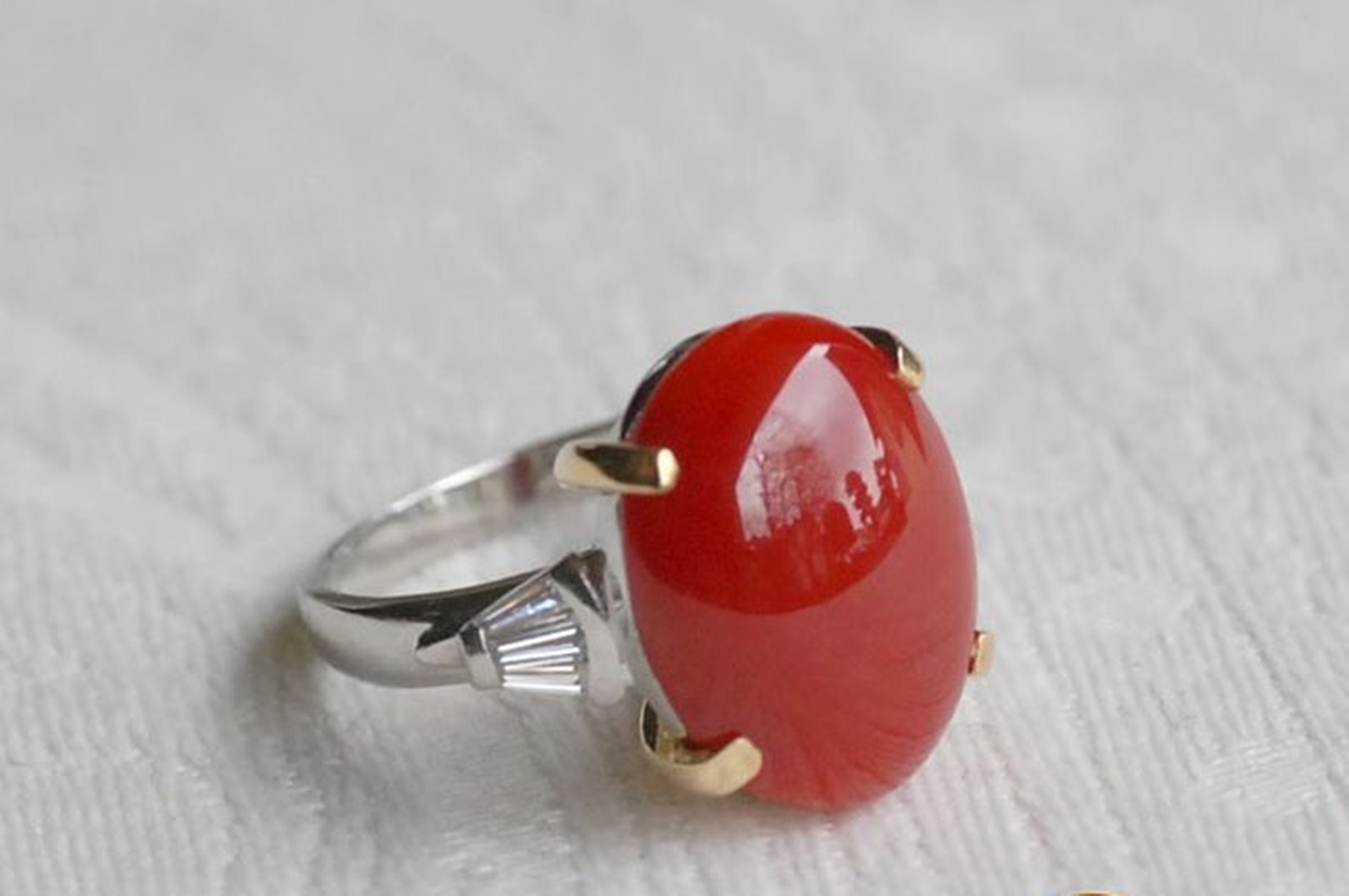 Natural Red Coral Solitaire Ring-red Coral Bezel Ring-unique Tiny Love Ring-march  Birthstone Promise Ring-925 Solid Sterling Silver-621 - Etsy