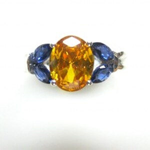 Anillo de zafiro amarillo natural de 5,25 quilates, Plata de ley 925, Anillo hecho a mano para hombre y mujer, Regalo de aniversario.