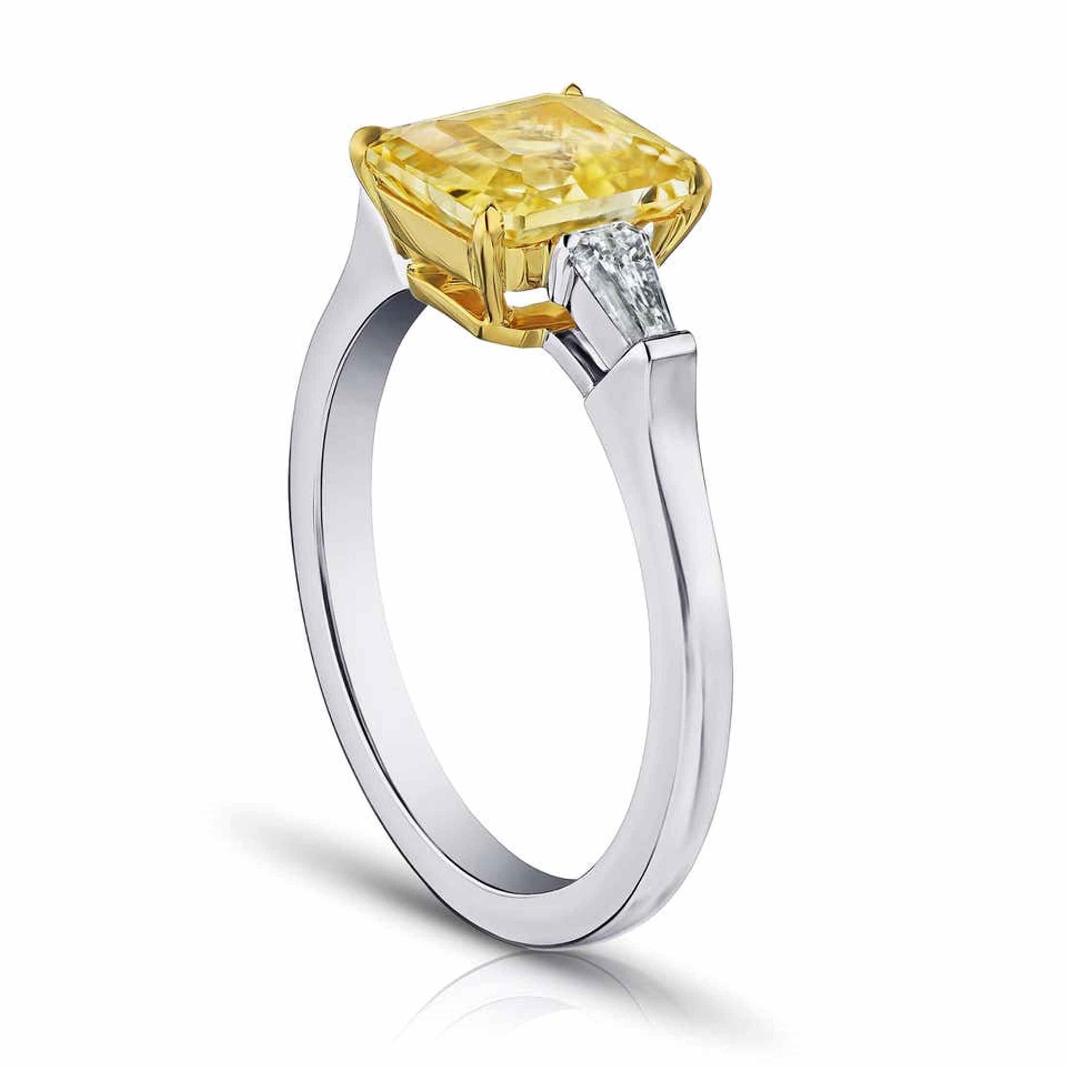 Natural Yellow Sapphire 6 Carat Ring 925 Sterling Silver Etsy