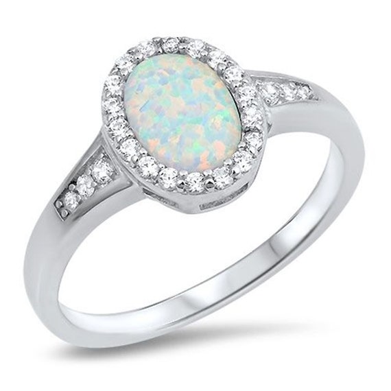 Natural 7 Carat White Opal 925 Sterling Silver Handmade Ring for