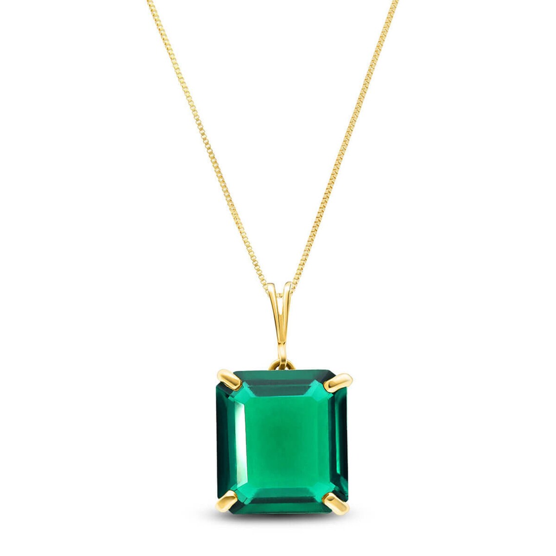 Natural Emerald 6.00 Carat Pendant Gold Plated Handmade Etsy