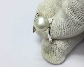 ハンドメイド 5.50カラット パールリング、925スターリング