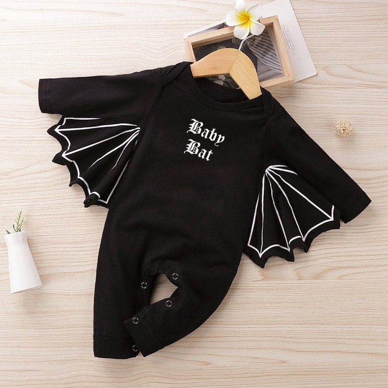 Gothic Baby Bodysuit Gothic Baby Clothes Baby Bat Costume Etsy