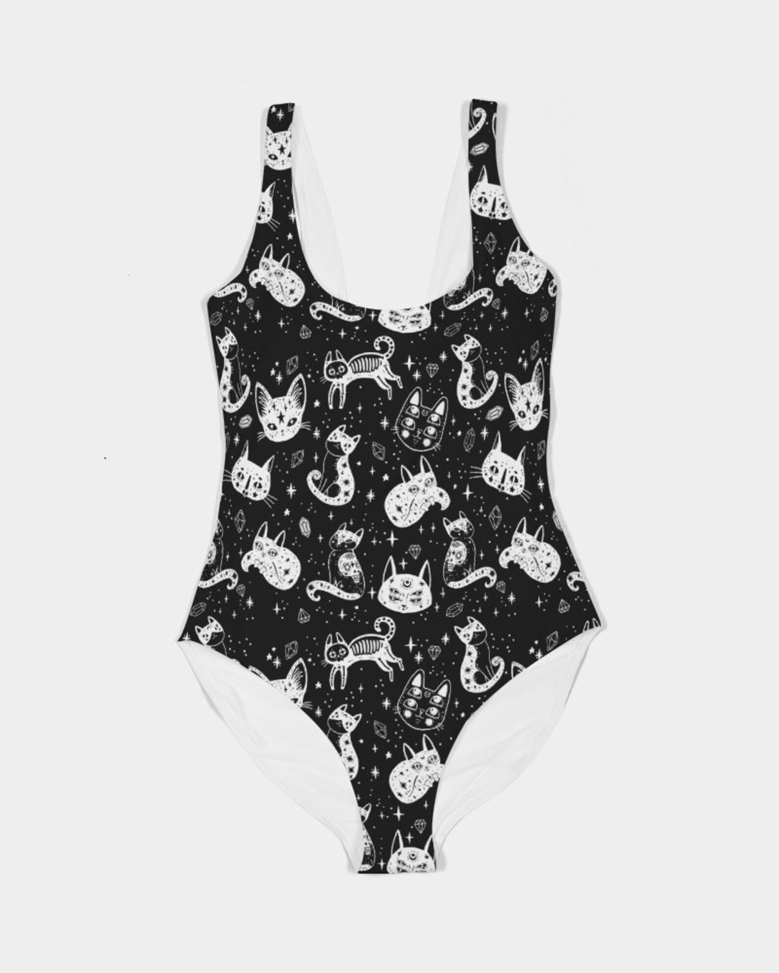 Gothic Swimsuit Plus Size Halloween Swimsuit Goth Summer Etsy