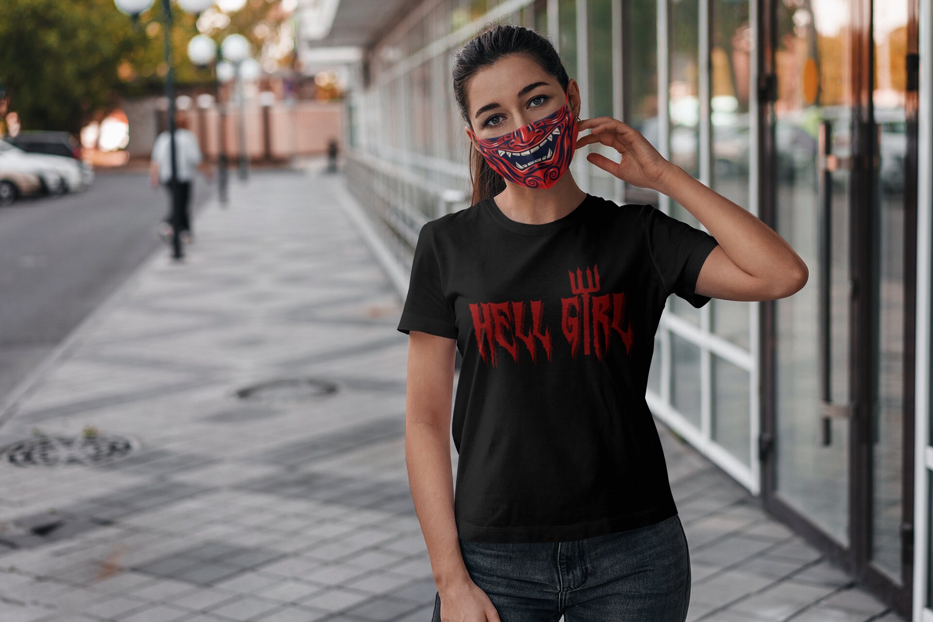 Devil Face Mask Horror Face Mask Halloween Face Mask Gothic Etsy