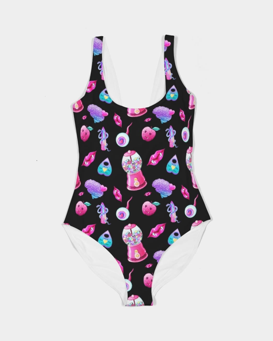 Pastel Goth Swimsuit Goth Summer Clothing Pastel Goth One Etsy