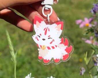 Kitsune Acrylic Epoxy Keychain