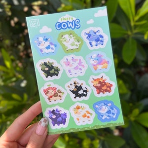 Fluffy Cow Sticker Sheet Series 3