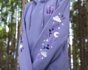 PRÉCOMMANDE Sweat à capuche lavande et lune