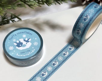 Flauschiges Schneeflocken Washi Tape | Urlaub