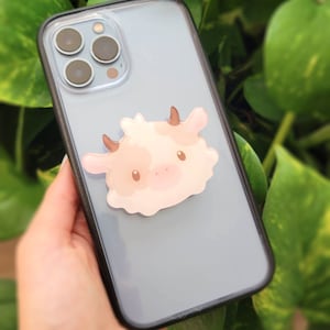 Oatmilk Fluffy Cow Phone Grip