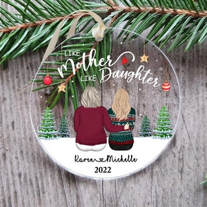 Mother Daughter Ornament, Mom Daughter Christmas Ornament, Like Mother