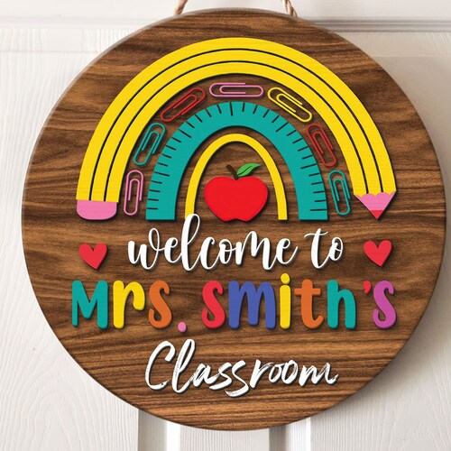 Interchangeable Personalized Classroom Door Sign Teacher - Etsy
