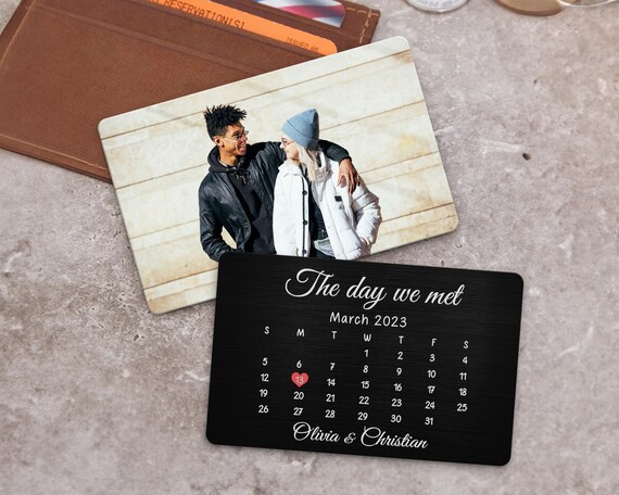 Personalized Photo Wallet Card, Birthday Gift for Him, Custom Calendar  Wallet Insert Card, Gifts for Boyfriend, Metal Keepsake Gift for Men - Etsy