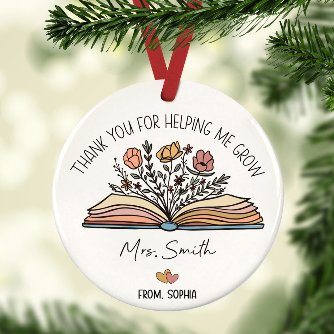 Teacher Christmas Ornament Personalized Christmas Gifts - Etsy