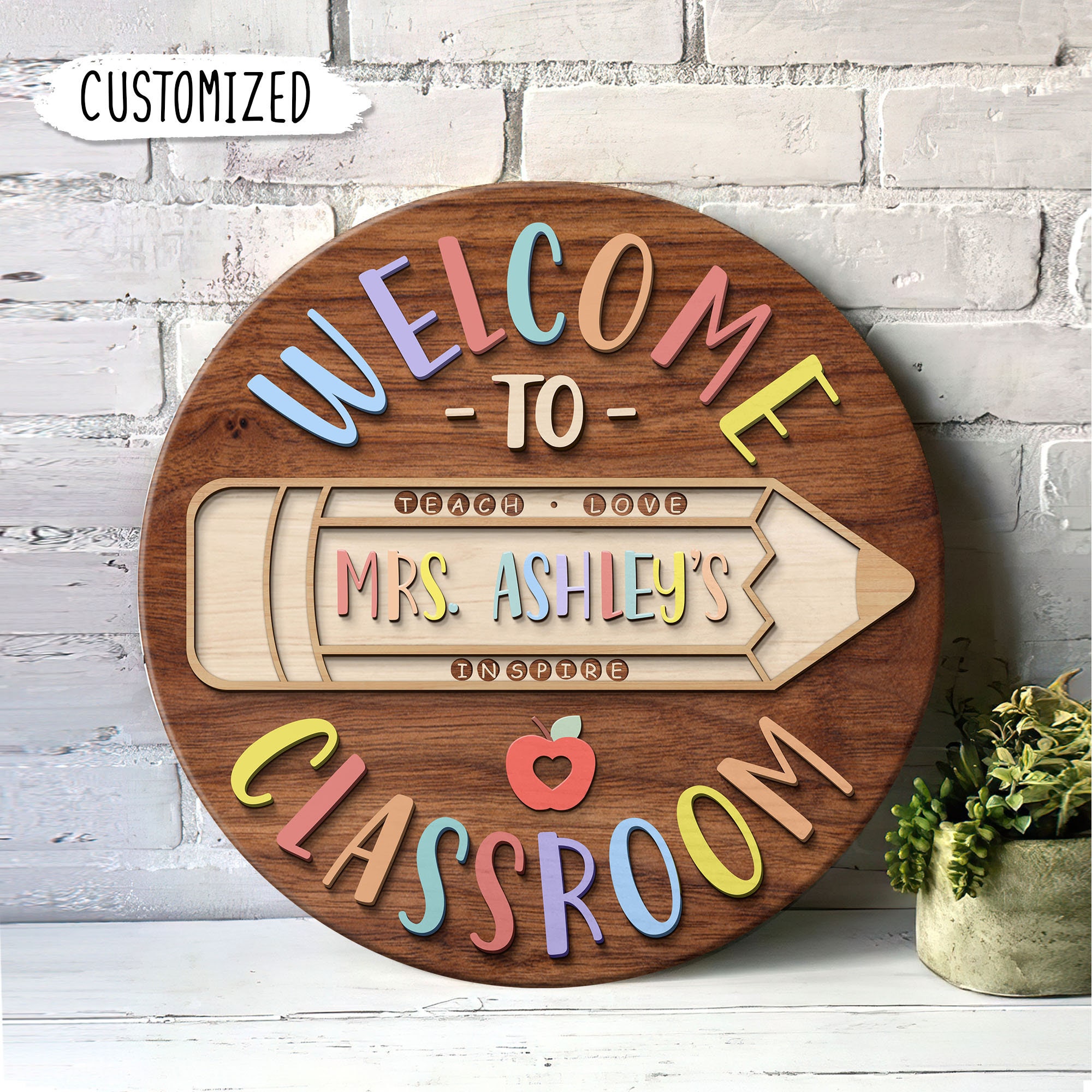 Personalized Teacher Door Sign, Teacher Gifts, Teachers Appreciation Gift, Classroom Door Hanger, Teacher Sign, Classroom Welcome Sign