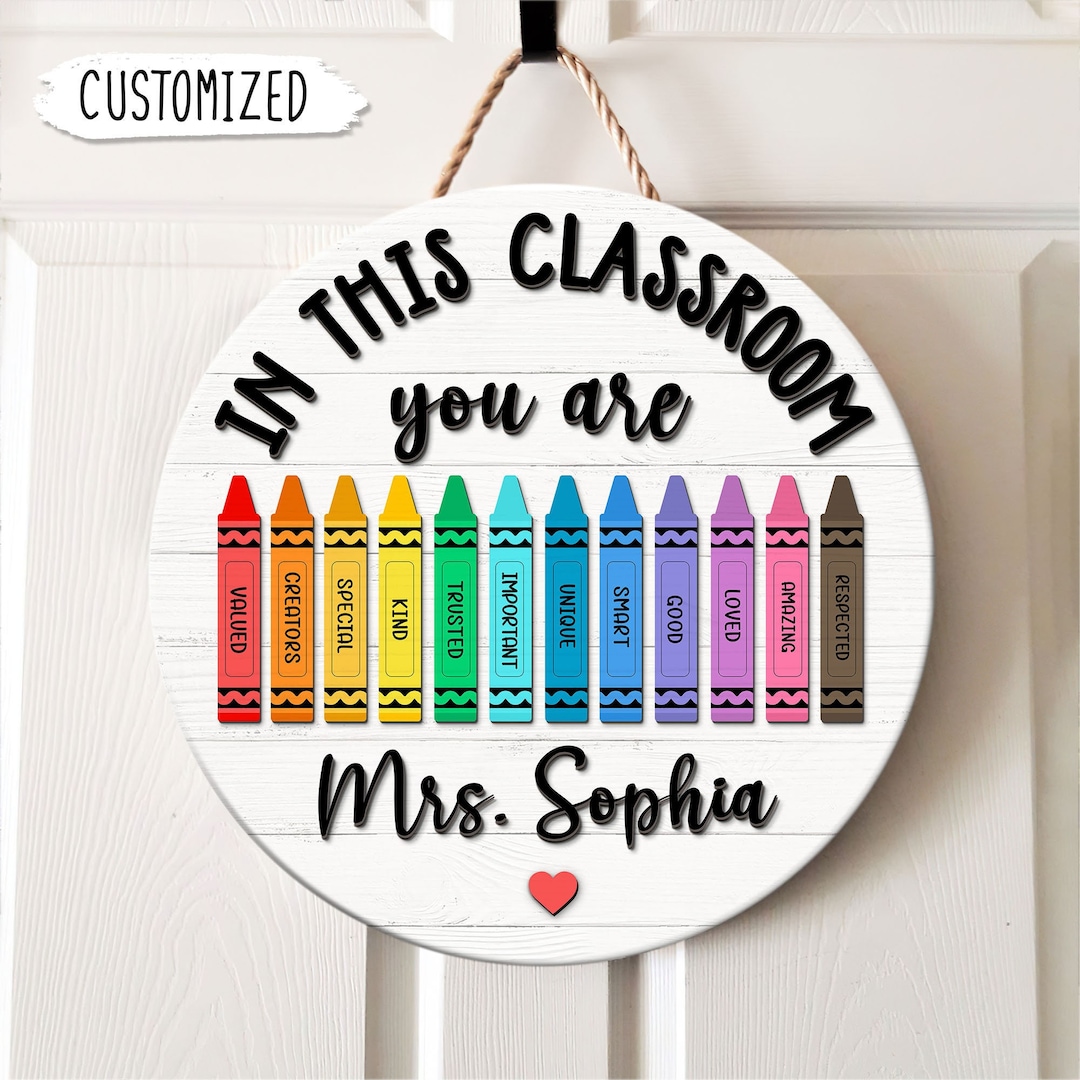 Personalized Teacher Door Sign, Teacher Gifts, Special Education Sign