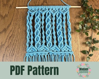 PDF PATTERN - The Natalia Mini Macrame Wall Hanging