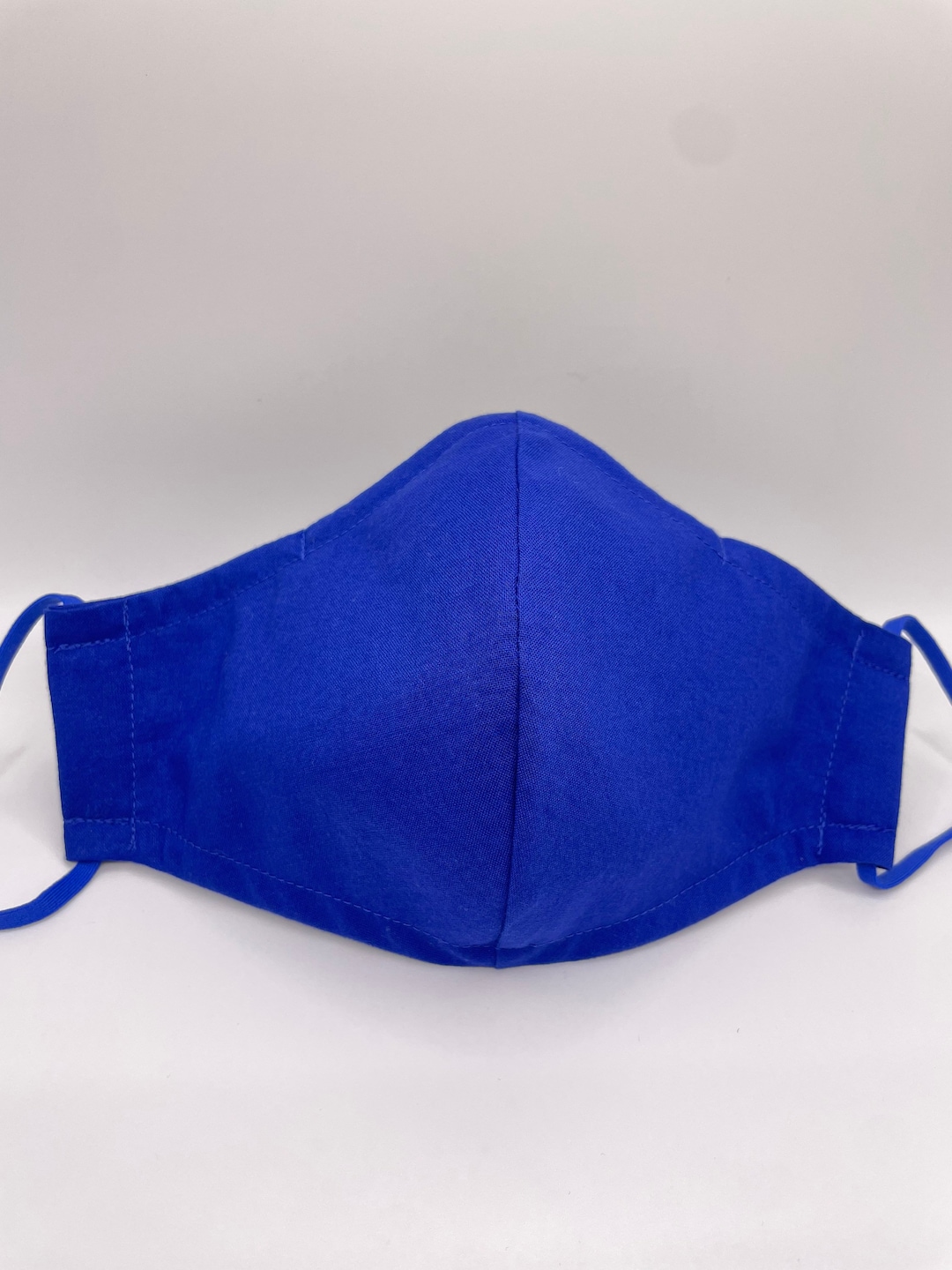 Royal Blue Face Mask With Nose Wire / Adjustable Ear Loops Optional