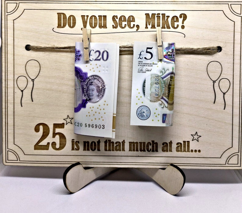 Personalised Birthday Money Holder Gift Wooden Gift Card Etsy UK