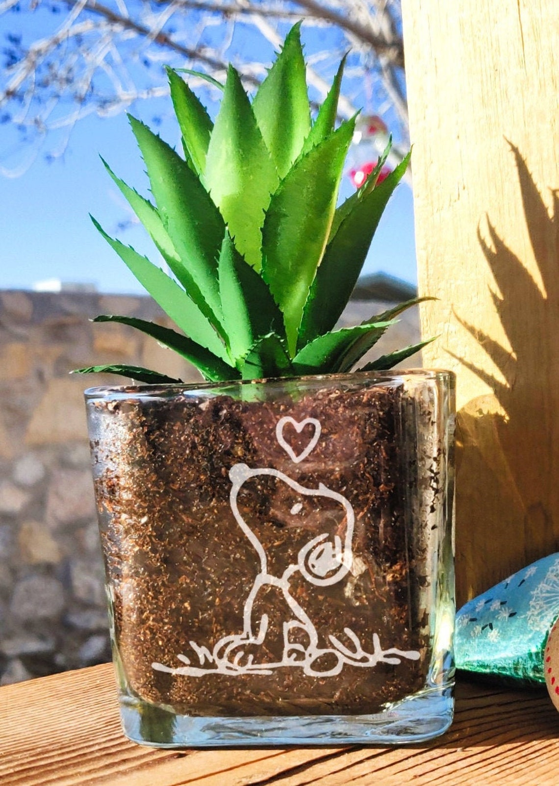 Planter laser engraved planter pots clear glass planter pot Etsy