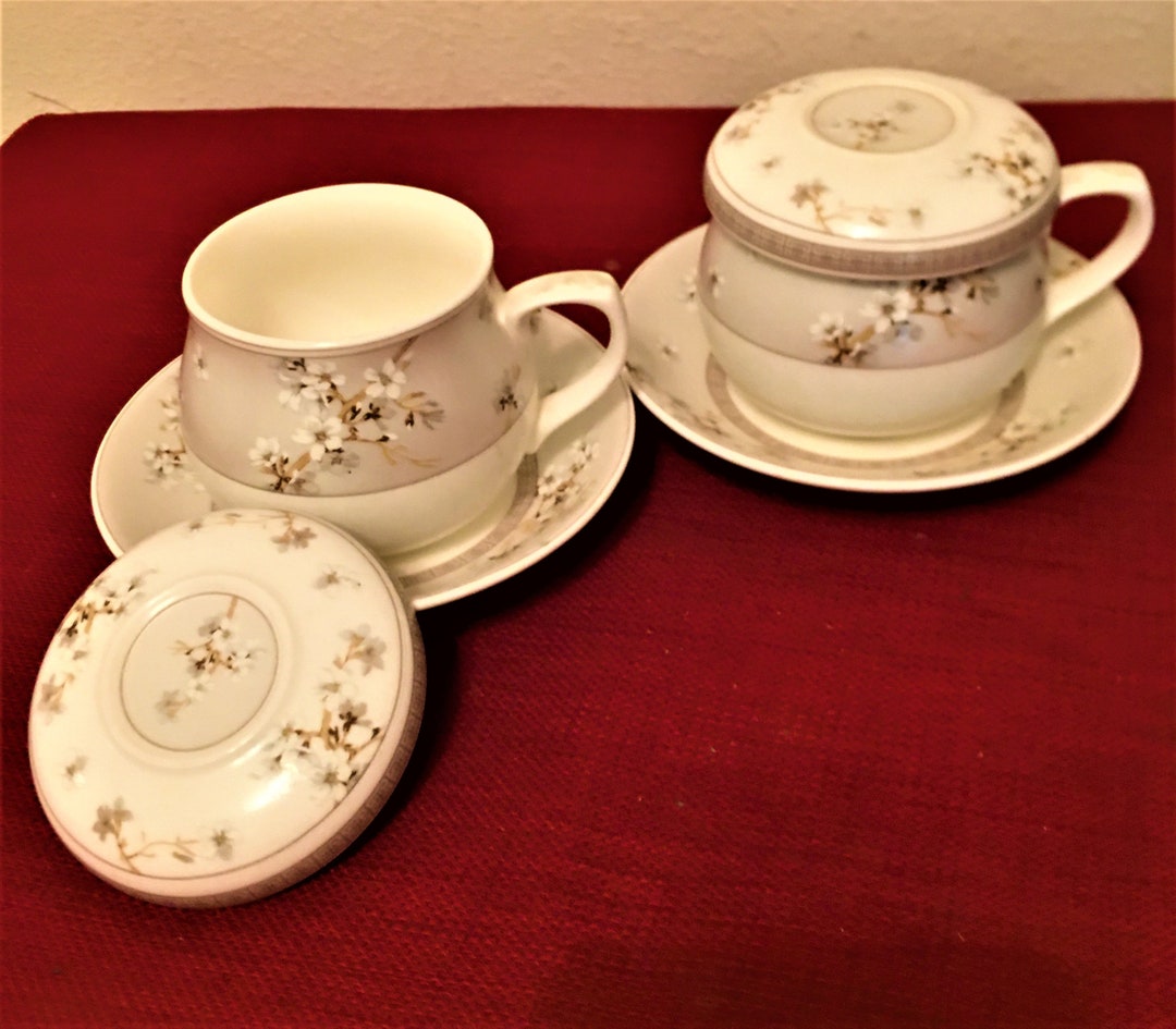 Two Rare Vintage Hankook Korea Tea Sets Cups/saucers/lids Etsy