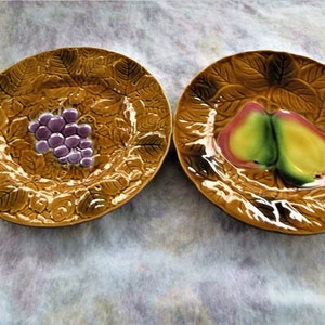 Vintage Salins Les Bains Set of Two Fruit Plates 7 3/4&quot;