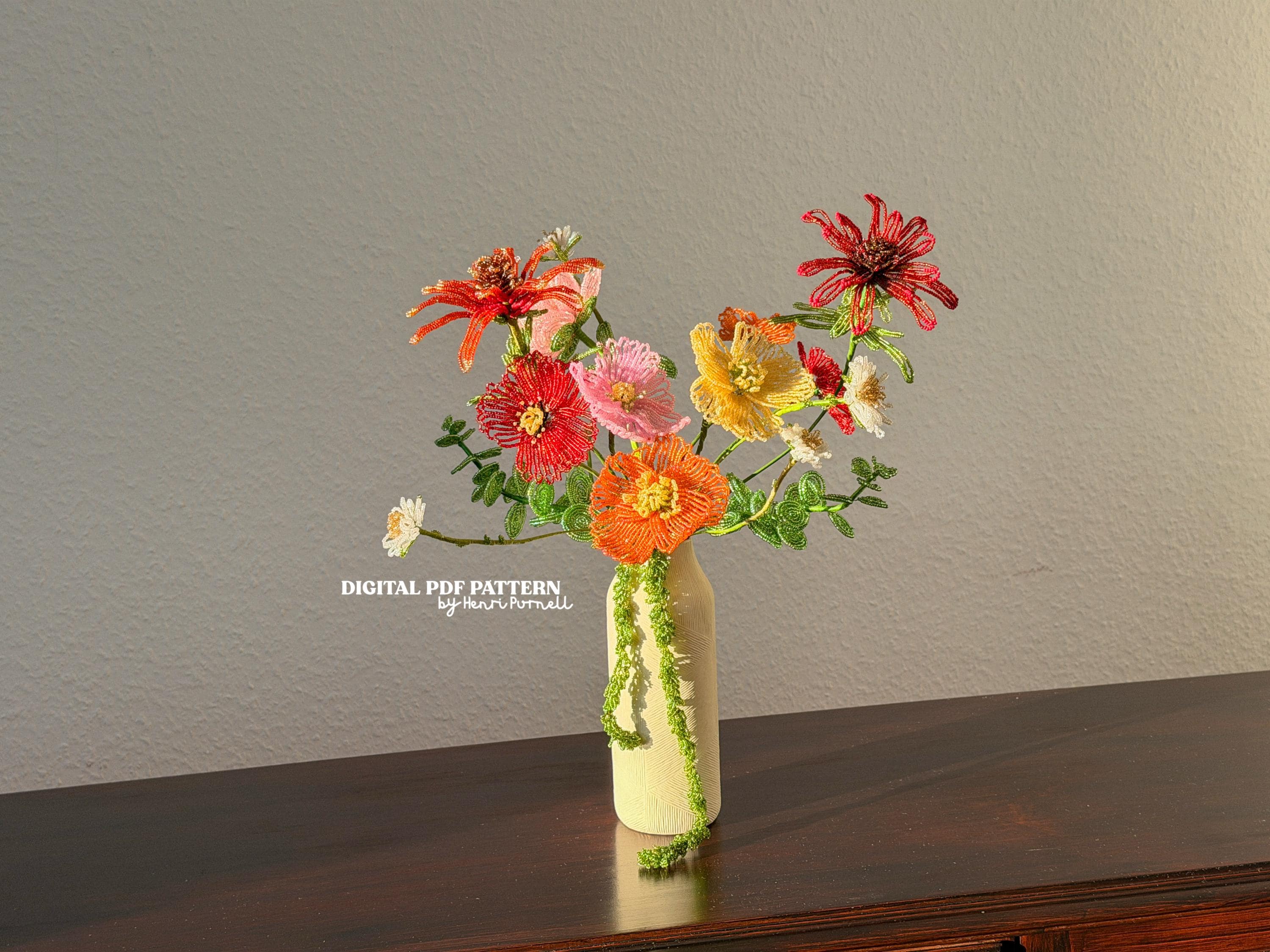 The Spring Bouquet (PDF Download) – French Beaded Flower Pattern